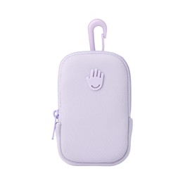 Touchette Zippered Pouch, Attachable Fashion Accessory with Snap Hook for Touchland Hand Sanitizer 1FL OZ., Lilac