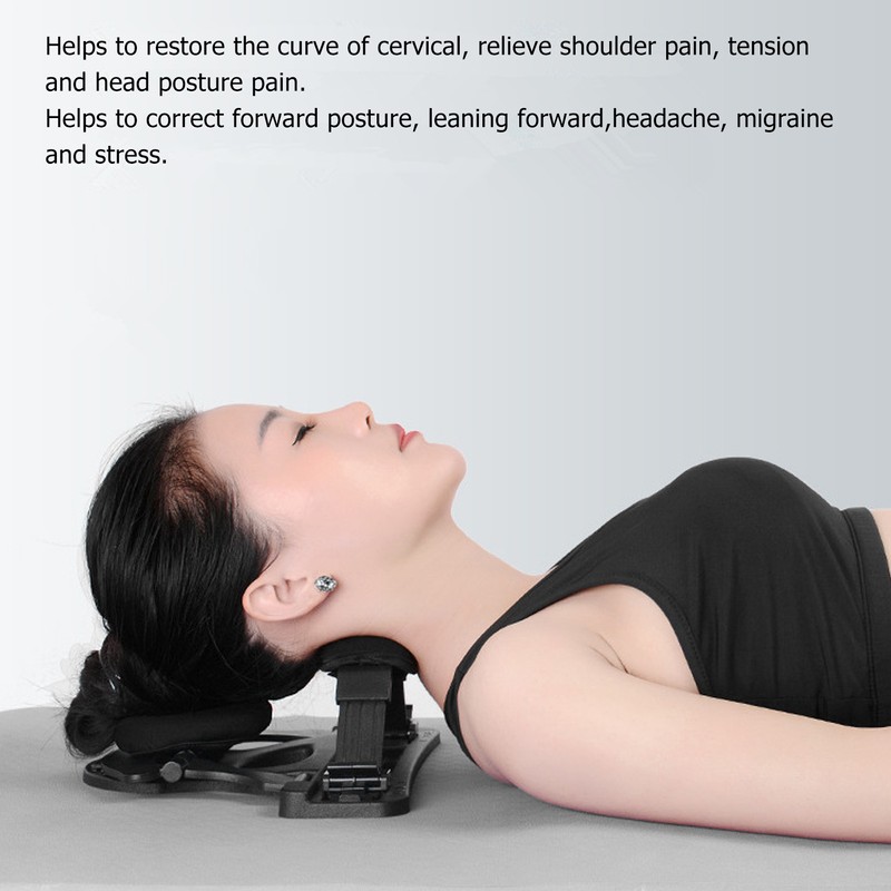 Neck Traction Device 4 Level Adjustable Gentle Stretching Nonslip Cervical