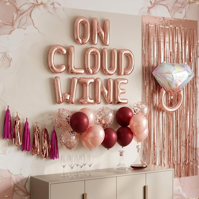 LaVenty Bride On Cloud Wine Bachelorette Party Decoration Wine Party