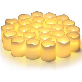 Nasjac Velas LED Sin llama, 24/48 Luces Impermeables Velas Eléctricas Luz de Té de Decoración Mexica, Iluminación Candelita Efecto Llama de Interiore Exteriore, Regalo Para Navidad/Año Nuevo/Bodas