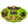 Gariella 2 x Serving Plates, Snack Bowls, Plastic, Appetizer Divider,