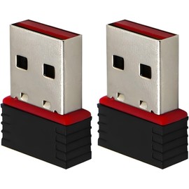 USB 2.0 Wi-Fi Dongle, 150Mbps Mini Wireless USB Adapter, USB Wi-Fi Network Adapter for PC Desktop, 5G/2.4G Dual Band Wireless USB Wi-Fi Adapter for PC, USB Wireless Adapter. (Pack of 2)