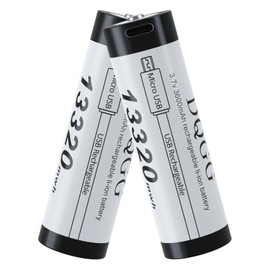 18650 Rechargeable Battery USB C 3600mAh(13320mWh) Button Top 2 Pack 3.7Volt Li-ion Batteries for Headlamps Flashlights