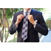 OTAA Midnight Blue with White Stripes Necktie Casual Ties for