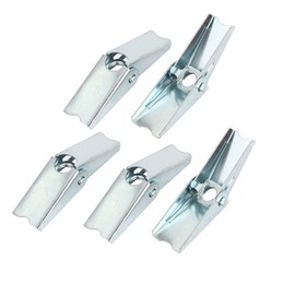 sourcing map M10 Dia Female Thread Spring Loaded Hollow Wall Anchor Toggle Wing Nut 5pcs