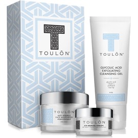 Anti Aging Skin Care Kits: Face Care Set: Glycolic Acid Face Cleanser / Alpha Hydroxy Face Wash, Glycolic Acid 10% Daily Moisturizer & Eye Cream for Dark Circles. Perfect Gift Set Kit for Women & Men