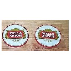 Stella Artois Rubber Bar Coasters Spill Mats set of 2 New