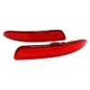 2x Red Lens Rear Bumper Reflector LED Fog Tail Stop