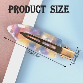 No Bend Hair Clips 8Pcs No Crease Hair Clips Creaseless Hair Clips for Makeup Flat Hair Clip for Women Hair Styling Accessories (Black)