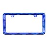 Creathome 3D Curly Wave Pattern Shining Blue License Plate Frame