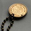 1983 Mexico 20 Centavos coin pendant Olmec colossal heads statue