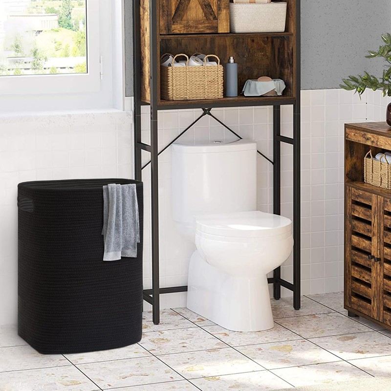 MEGASKET Large Laundry Hamper 16"x13"x22" - Tall Woven Laundry Basket,