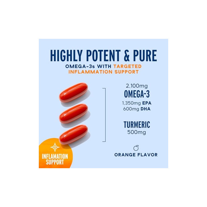 Ocean Blue Aceite de Pescado Omega-3 Triple Potencia 2100