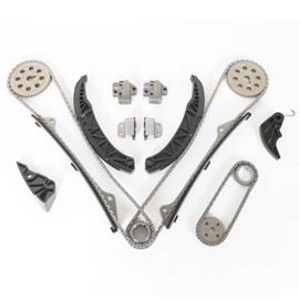 Engine Timing Chain Kit Fit for Kia 2006-2013 Sorento Sedona Amanti Borrego for 2006-2012 Genesis/Veracruz Azera Sonata Entourage 3.3L 3.5L 3.8L w/Tensioner, Guide Rail, Sprocket Timing Part Sets