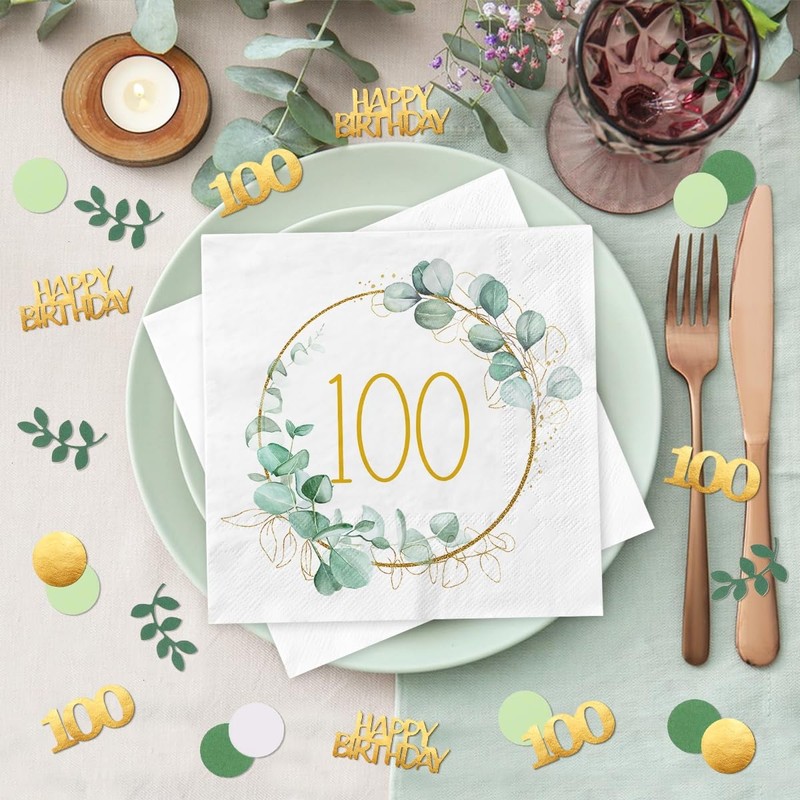 Napkins Lantern Table Decoration Confetti Birthday Decoration Eucalyptus Table Decoration