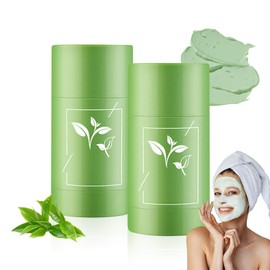 2PCS Green Tea Clay Mask Stick,Moisturizing Clay Mask Stick for Face,Deep Cleanse Face Mud Mask for Men and Women,All Skin Types