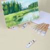 Set of 6 Artist Paint Brushes, Wooden Paint Brushes and