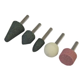 Faithfull FAIGWSET5 Mini Grinding and Sharpening Stone Set - 5 Piece. 6mm Shank