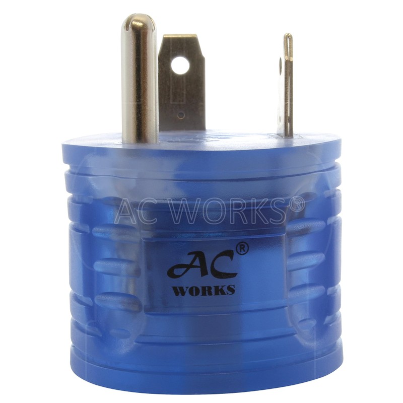 AC WORKS TT-30P RV/Generator 30Amp Plug to 5-15/20R Adapter with