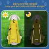 Waterproof Dog Raincoat with Reflective Strip, Adjustable Breathable Rain Coat