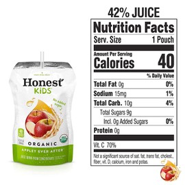 Honest Kids Appley Ever After Juice Drink, 6.75 Fluid Ounce - 8 per pack - 4 packs per case.4