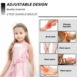 CIATBYYJ 2 Pair Kids Ankle Brace Stabilize Joints, Kids Ankle Support Compression Sleeves,Knitted Ankle Support Brace Ankle Sleeve for Jogging Running Gymnast Fitness 7-12 Years Boys Girls (Black)