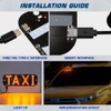 Juren 1pcs Taxi Sign Light USB On/Off Button, Bright Taxi