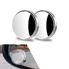 Blind Spot Mirror, Round HD Frameless Convex Mirror, Self Adhesive Adjustable Reversing Assist Mirror, for Most Cars Trucks SUVs Driving Accessories (Black)