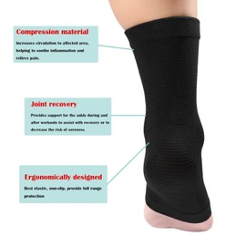 2PCS Tobillera Soporte de Tobillo Protector Pie Compresión 1Par Elástica Alivio Inflamación para correr Deportiva Mejora la circulación de la sangre