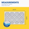 Aerostar 16x25x1 MERV 8 Air Filter, 6 Count, ACTUAL SIZE