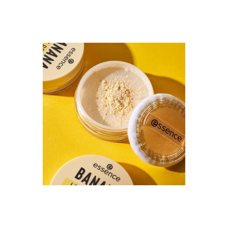 essence, polvo matificante, amarillo, banana loose powder