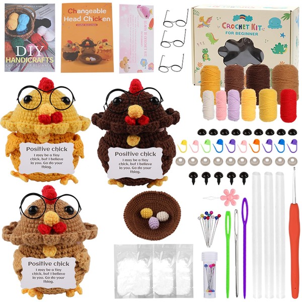 Vurlexat Crochet Kits for Beginners, Crochet Hooks Set Knitting Kit