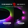 FCOB WS2811 RGB Smart IC COB Strip Lights 16.4FT, 12V