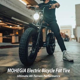 MOHEGIA Ebike Fat Replacement Tire: 20x4.5 Inch E-Bike Mountain Bicycle Tire,High-Performance Puncture-Resistant and All-Terrain Folding Electric MTB Tire