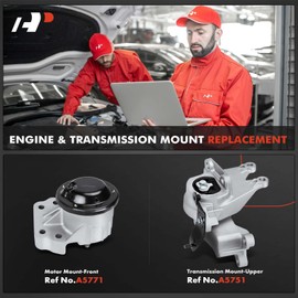 A-Premium 2PCS Engine Motor Mount and Transmission Mount Set Compatible with Ford Taurus 2010-2017, Flex 2010-2019 & Lincoln MKS 2010-2016, MKT, 3.5L, Automatic Transmission