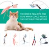 ORIA Interactive Cat Toys Set, 6 PCS Replacements Feathers Toys,