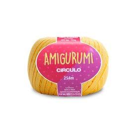 Circulo Amigurumi Yarn, 100% Mercerized Brazilian Virgin Cotton - Cotton Yarn for Crocheting and Knitting, Soft Yarn, Yellow Yarn Art - Sport Weight Yarn, 4.4 oz, 278 yds - Color 1317 - Solar
