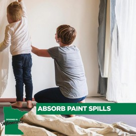 EZ Drop Painter's Large Canvas Fabric Drop Cloth for Painting (4 ft. x 15 ft.)