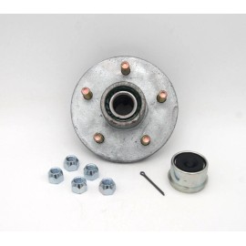 TMW Boat Trailer Galvanized Hub Kit 5 Lug 1-3/8" x -1/16" Bearing 3,500 Greased