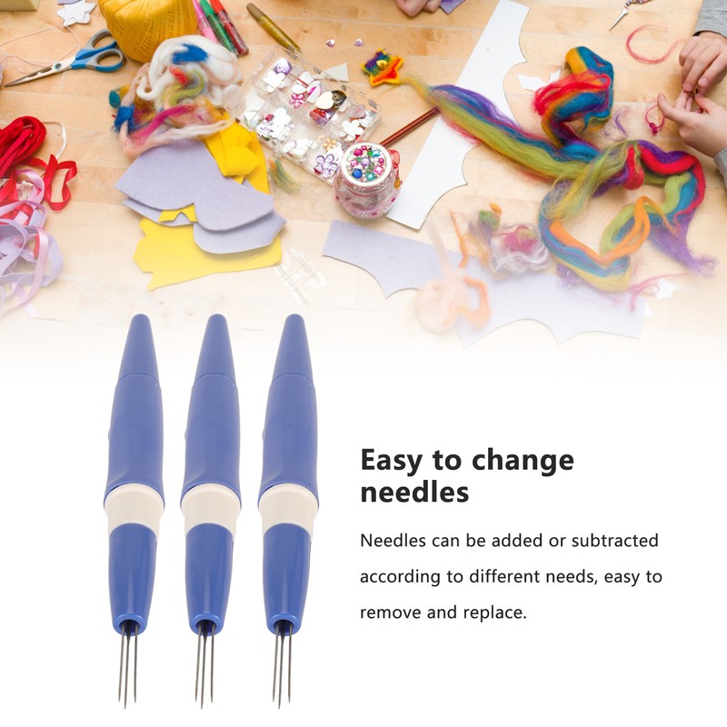 3Pcs Needle Felting Tools with 3 Needles Ergonomic Handle Pen