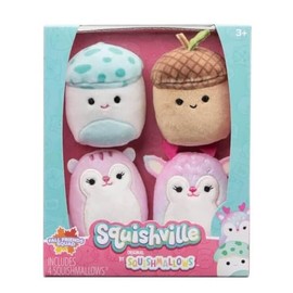 Squishville SQM - Plush 4 Pack 2" Squishmallows 4 Pack(Fall Friends Squad)