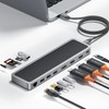 USB C 12in1 Docking Station, Station mit 2*DP Dual 4K@60Hz