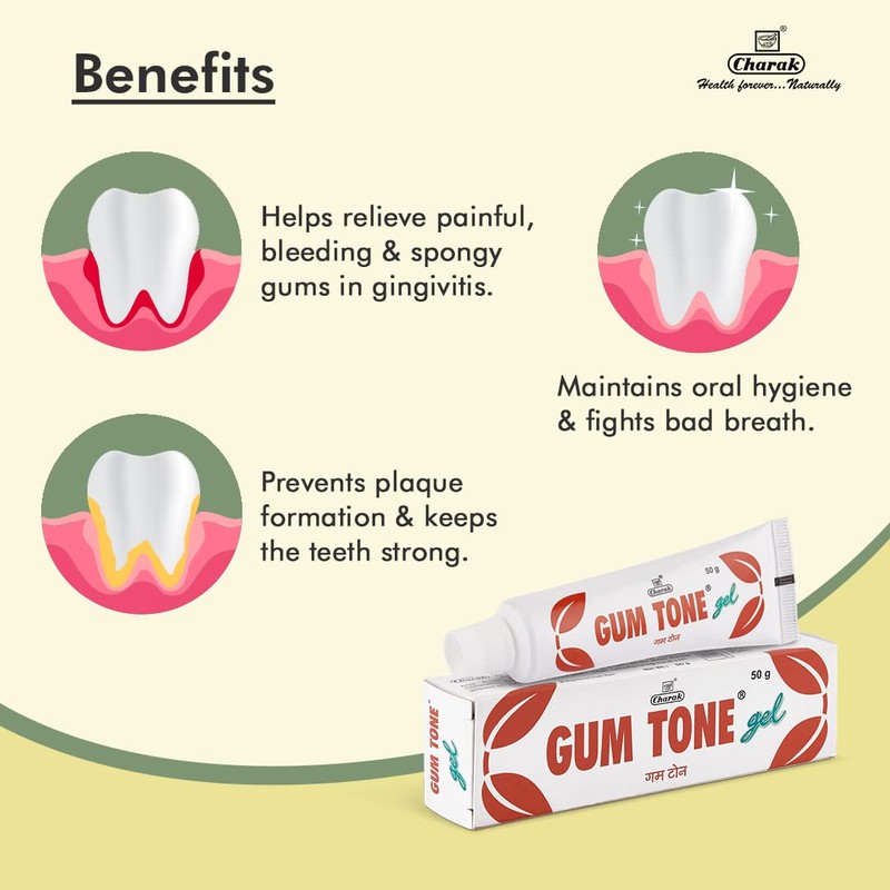 Charak Pharma Gumtone Gel for Oral and Dental Problems -