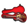 Red and Gold Miniature Electric Guitar Replica with Stand and