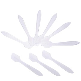 Senkary 200 Pack Small Cosmetic Spatulas 3.2 Inch Mini Makeup Spatula Disposable Plastic Facial Skincare Face Mask Spatula (Translucent)