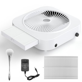 Lictin Nail Dust Collector with Reusable Filter, Adjustable Nail Vacuum Dust Collector Extractor Electric Dust Suction Machine for Acrylic Gel Nail Polishing White