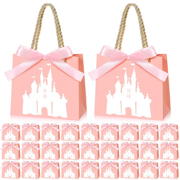 Sinload 25 Sets Small Princess Castle Party Favor Bags with