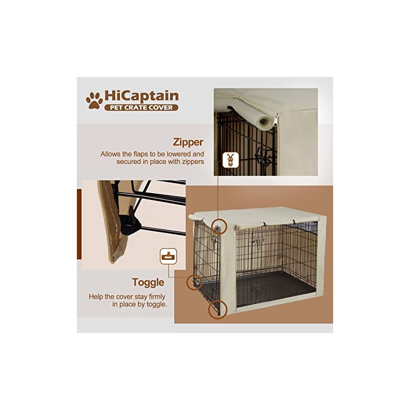 HiCaptain HiCaptain Polyester 24in Dog Crate Cover - Durable Windproof