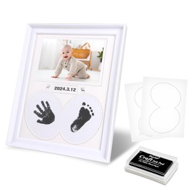 baby hand and footprint kit，Shower Gift Casting Printing, Essentials for Newborn Boys and Newborn Girls, Baby Keepsake Photo Frame, Pet Paw Print Set