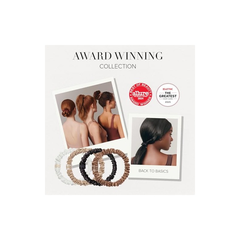 slip Skinny Brown Scrunchies - Back to Basics - Anti-Crease,